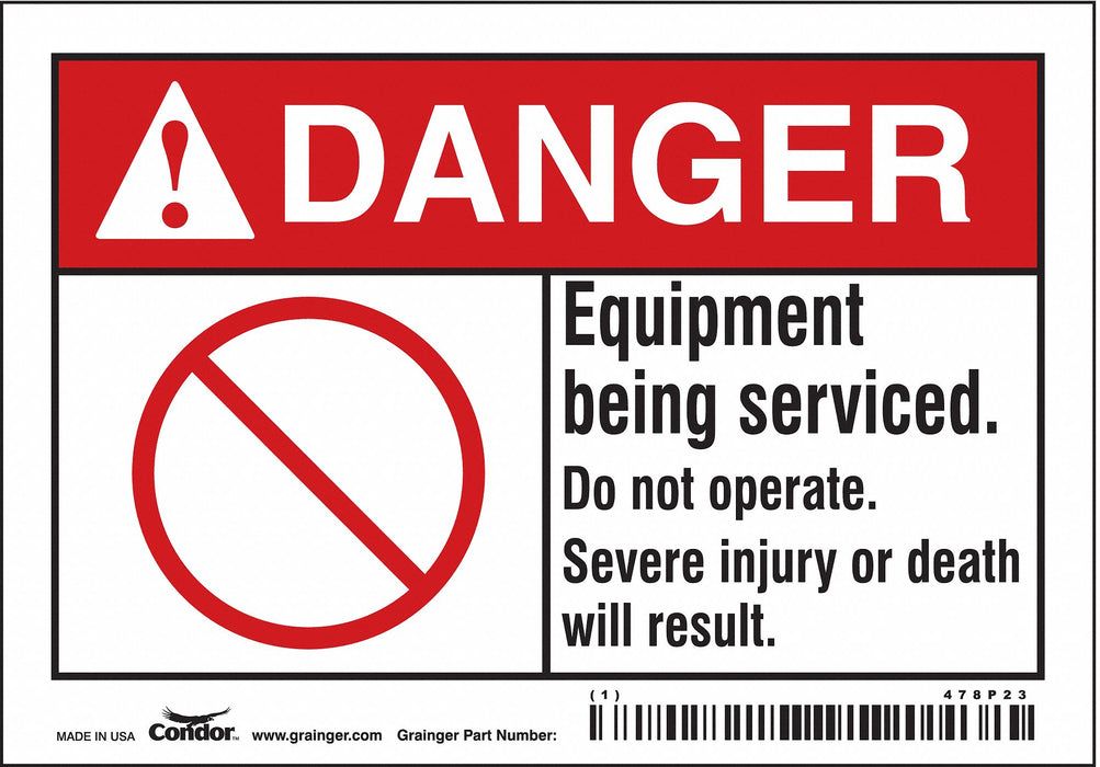 Safety Sign 10 inx14 in Magnetic Vinyl
