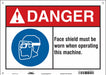 Safety Sign 10 in x 14 in Vinyl