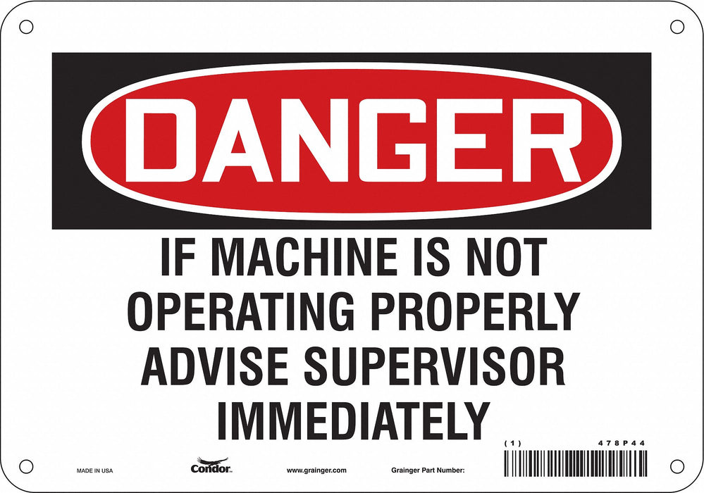 Safety Sign 7 in x 10 in Aluminum
