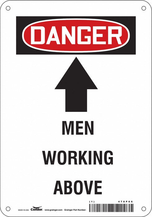 Safety Sign 10 in x 7 in Polyethylene
