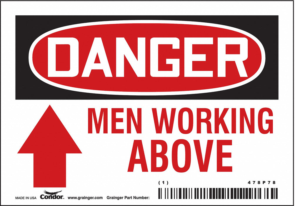 J6936 Safety Sign 3.5in x 5in Vinyl