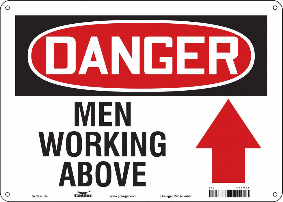 Safety Sign 10 inx14 in Polyethylene