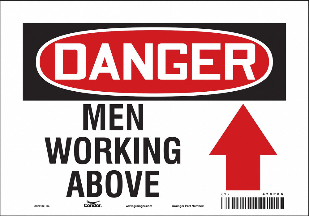 Safety Sign 7 in x 10 in Vinyl