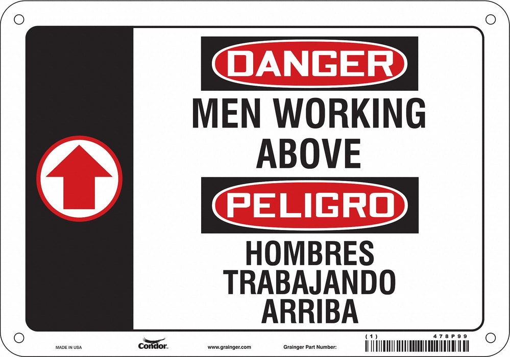 Safety Sign 7 in x 10 in Polyethylene