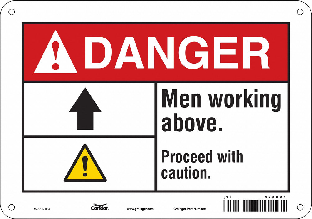 Safety Sign 7 in x 10 in Aluminum