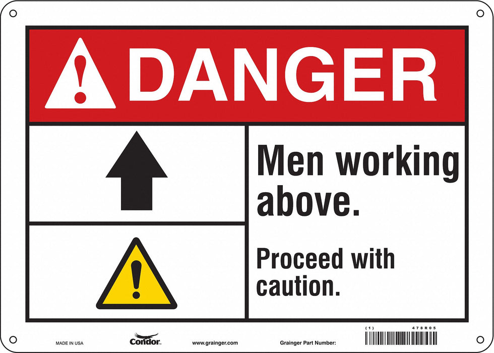 Safety Sign 10 in x 14 in Aluminum