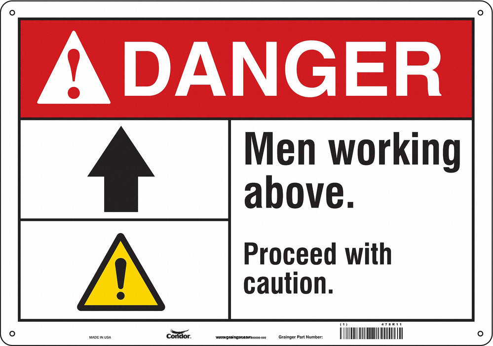 Safety Sign 14 inx20 in Polyethylene