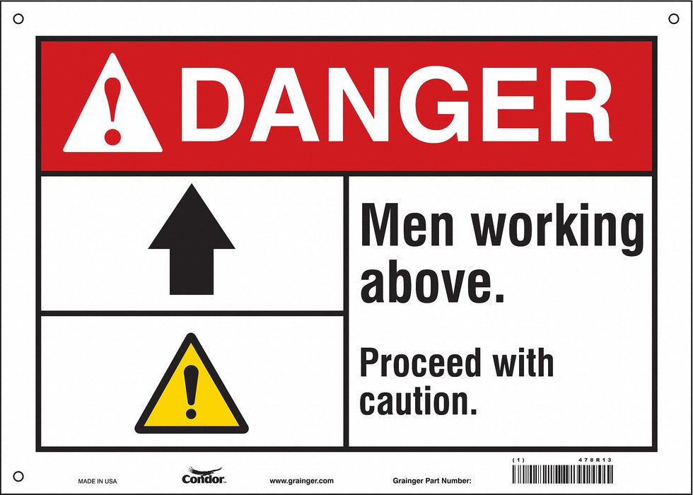 Safety Sign 10 in x 14 in Vinyl