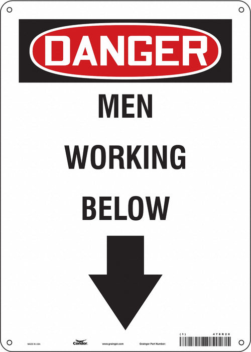 Safety Sign 14 in x 10 in Polyethylene