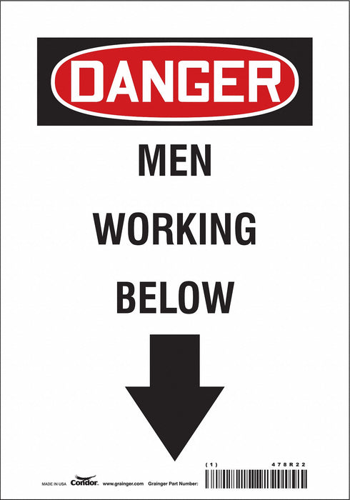 Safety Sign 10 in x 7 in Vinyl