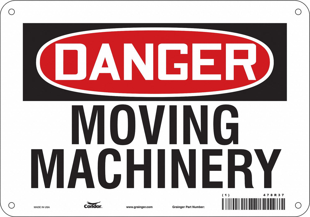 Safety Sign 7 in x 10 in Aluminum