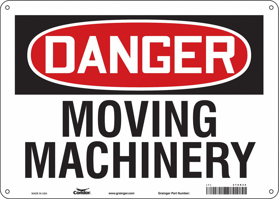 Safety Sign 10 in x 14 in Aluminum
