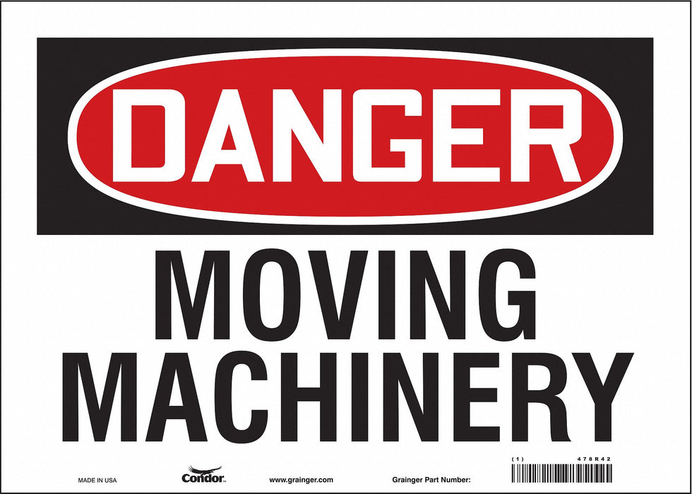 Safety Sign 10 inx14 in Vinyl