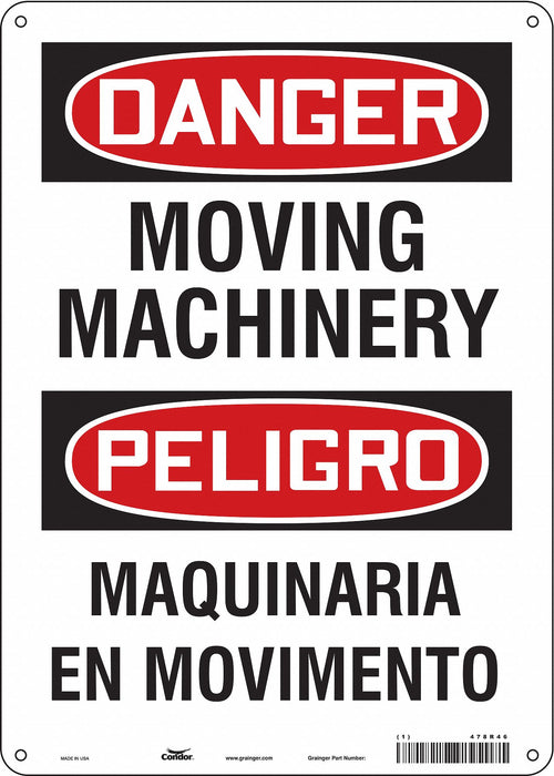 Safety Sign 14 in x 10 in Polyethylene