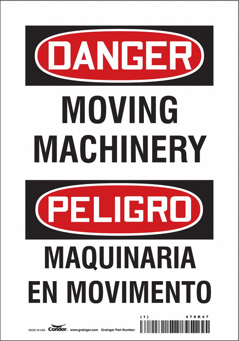 Safety Sign 10 in x 7 in Vinyl