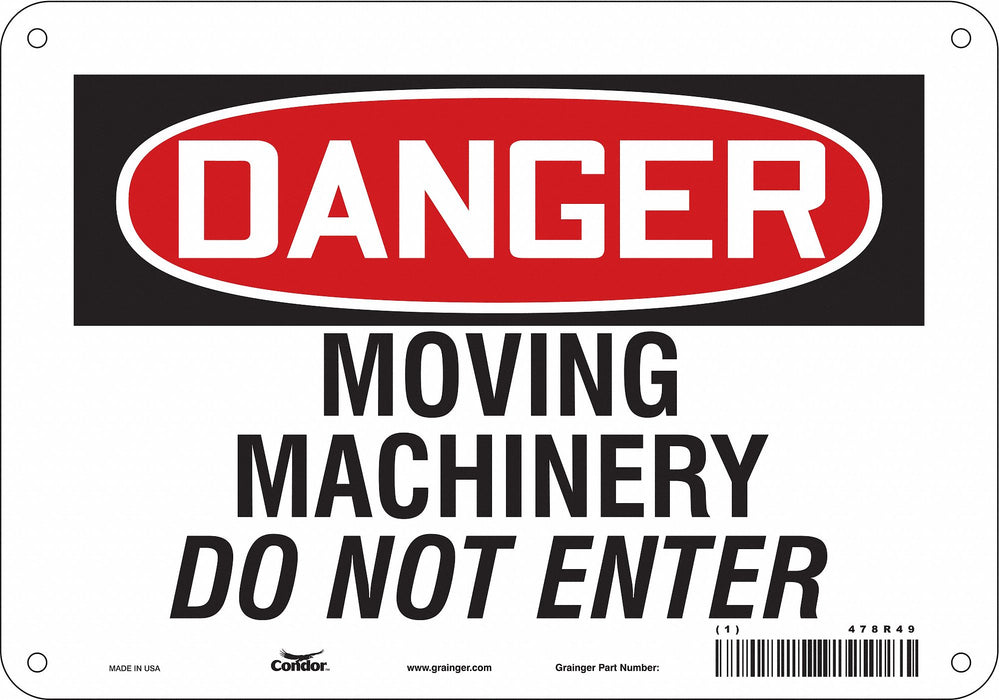 Safety Sign 7 in x 10 in Aluminum