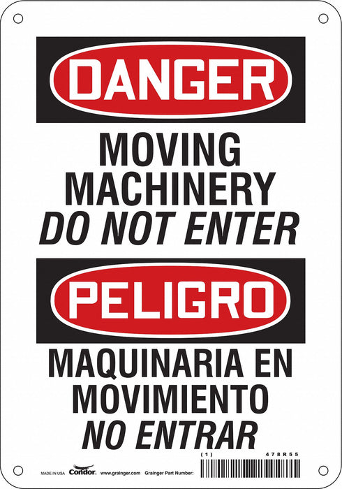Safety Sign 10 inx7 in Aluminum