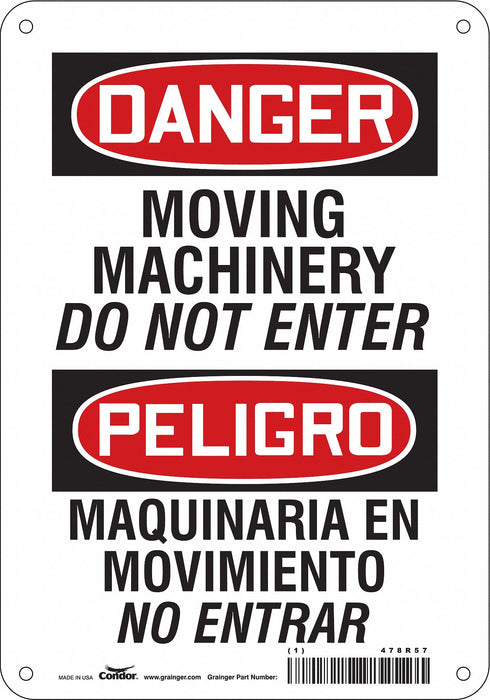 Safety Sign 10 inx7 in Polyethylene