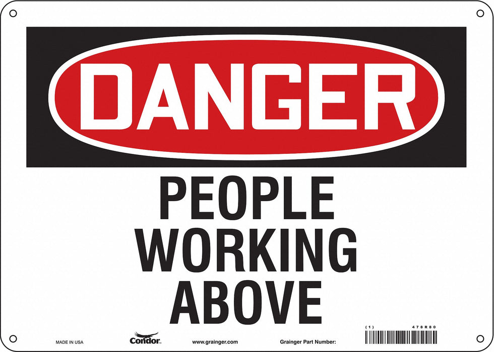Safety Sign 10 in x 14 in Aluminum