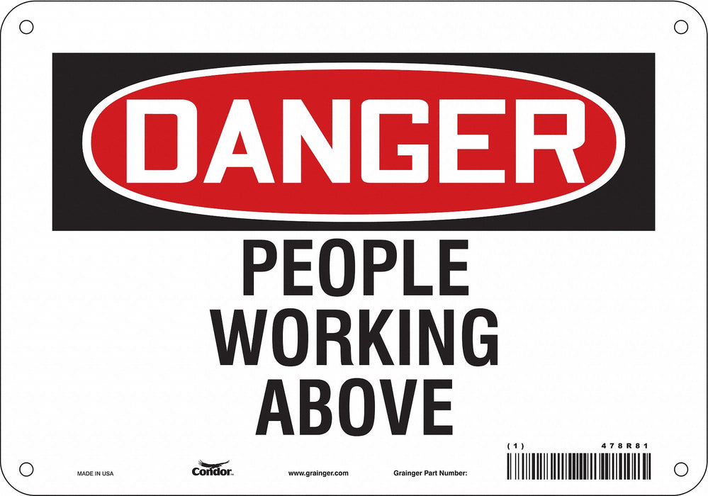 Safety Sign 7 in x 10 in Polyethylene