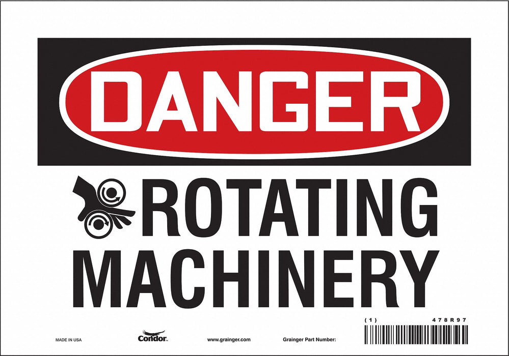 Safety Sign 7 inx10 in Vinyl