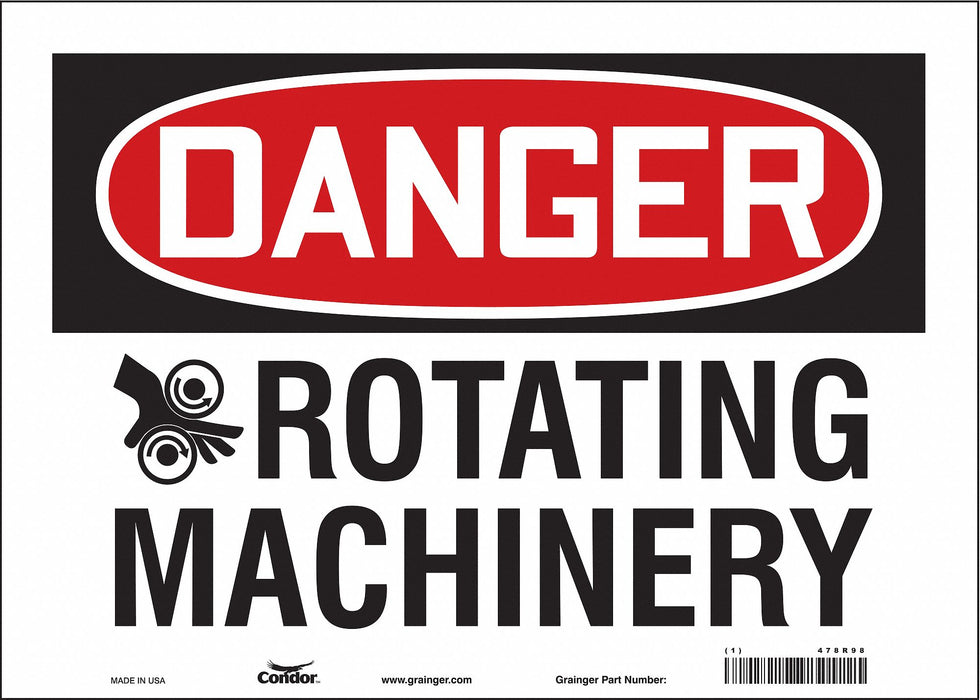 Safety Sign 10 in x 14 in Vinyl