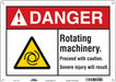 Safety Sign 10 in x 14 in Polyethylene