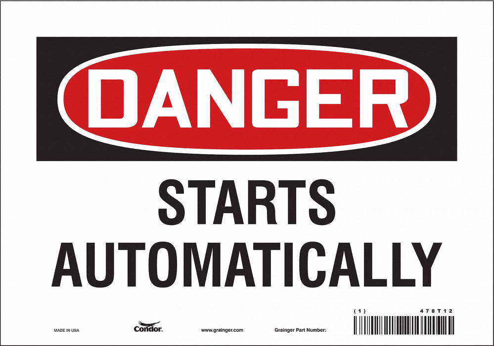Safety Sign 7 in x 10 in Vinyl