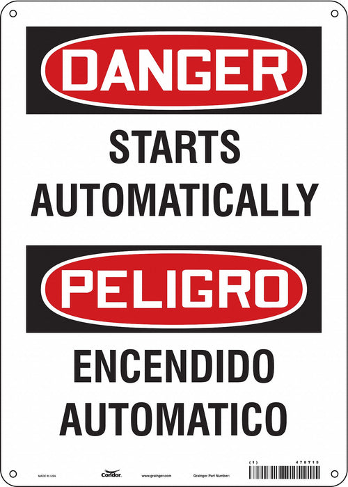 Safety Sign 14 in x 10 in Polyethylene