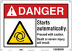 Safety Sign 10 in x 14 in Aluminum