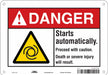 Safety Sign 7 in x 10 in Polyethylene