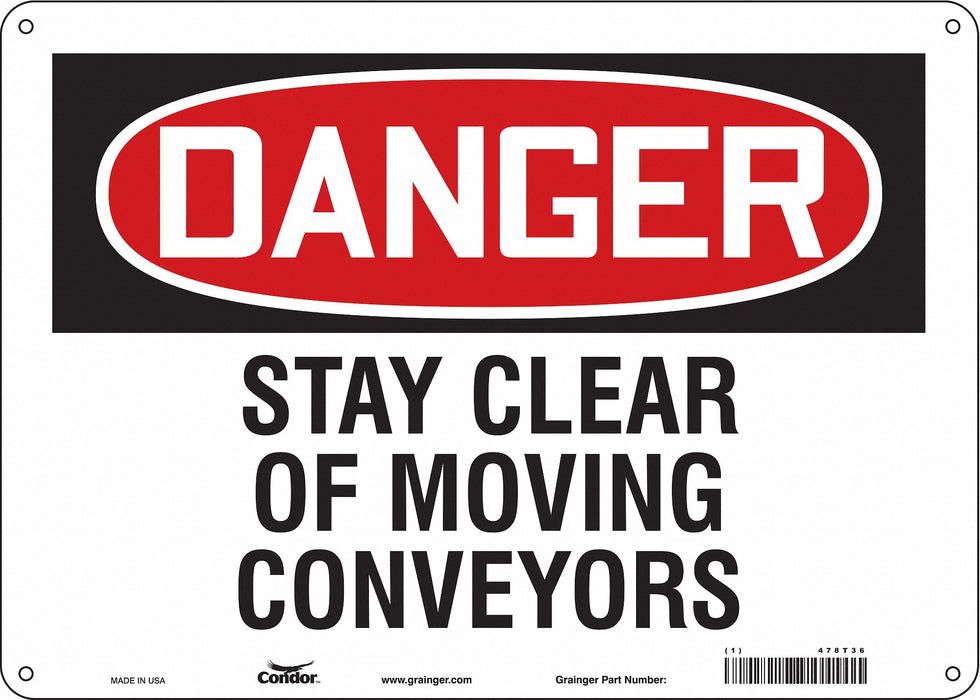 Safety Sign 10 inx14 in Aluminum
