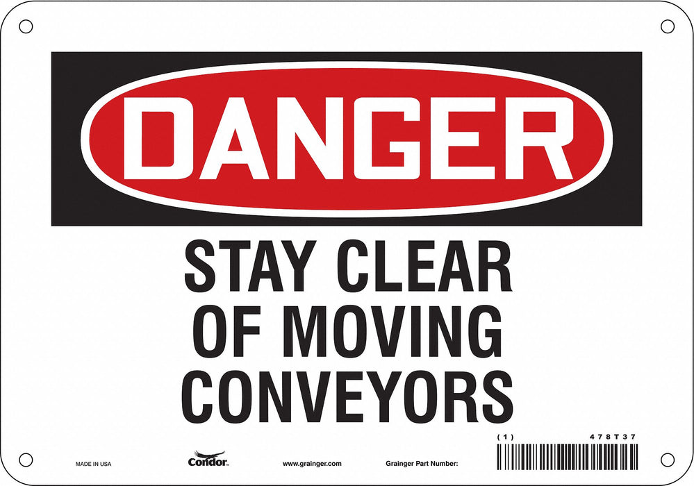 Safety Sign 7 inx10 in Polyethylene