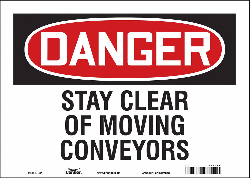 Safety Sign 10 in x 14 in Vinyl