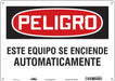 Safety Sign 10 in x 14 in Aluminum