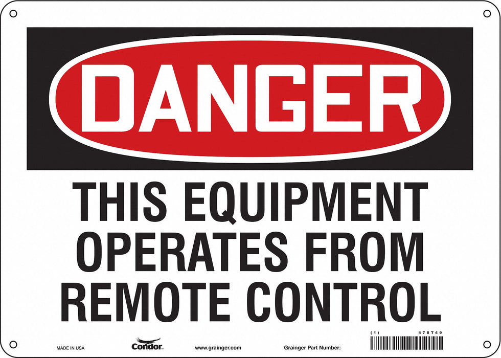 Safety Sign 10 in x 14 in Aluminum
