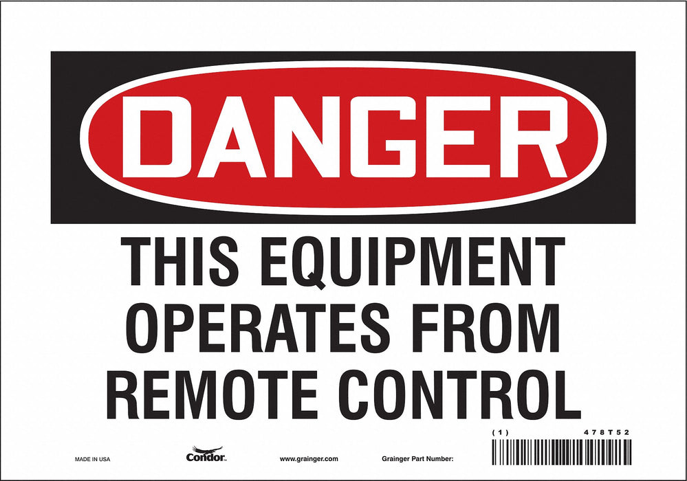 Safety Sign 7 in x 10 in Vinyl