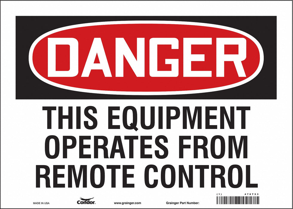 Safety Sign 10 inx14 in Vinyl