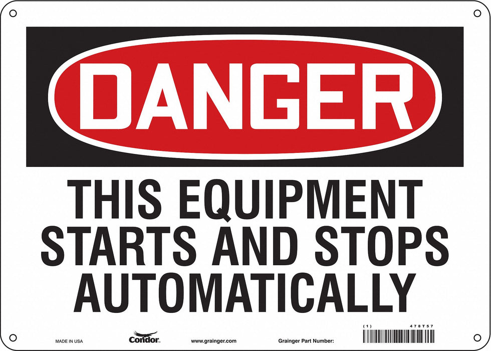 Safety Sign 10 in x 14 in Polyethylene