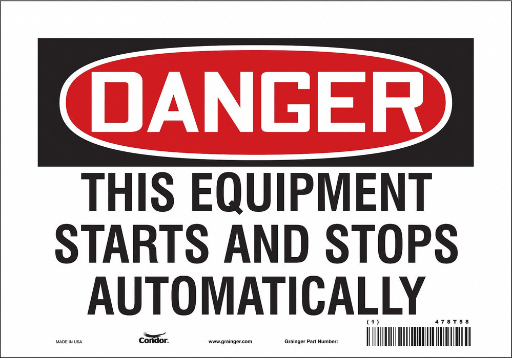 Safety Sign 7 inx10 in Vinyl