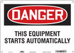 J6944 Safety Sign 10 inx14 in Polyethylene