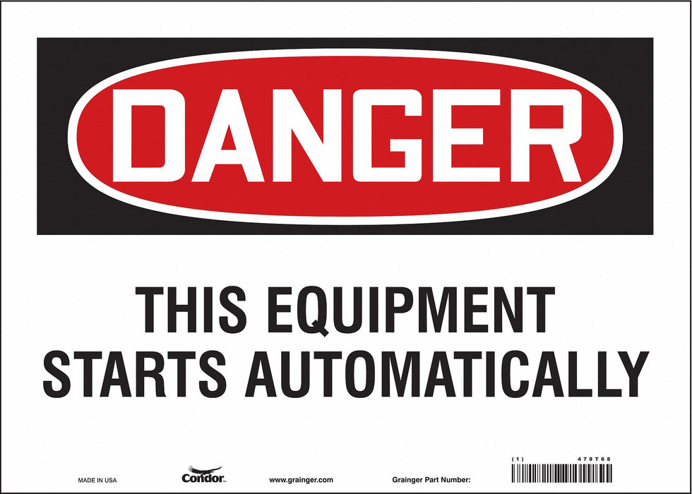 J6944 Safety Sign 10 inx14 in Vinyl