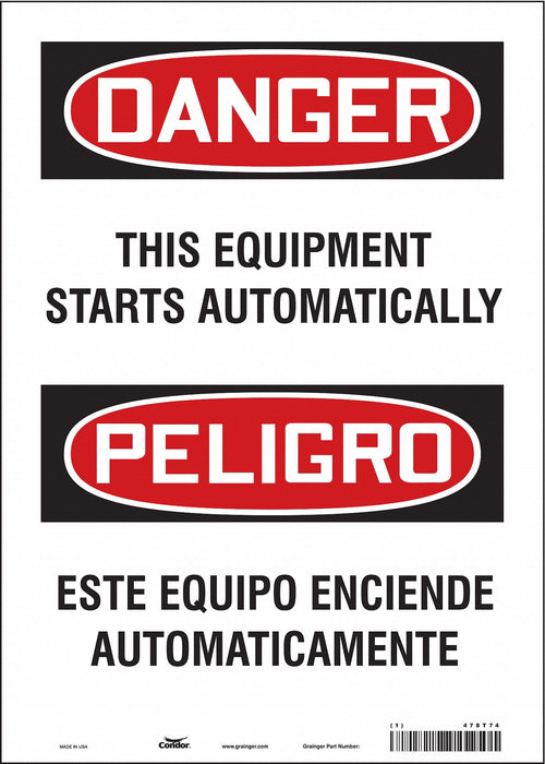 Safety Sign 14 inx10 in Vinyl