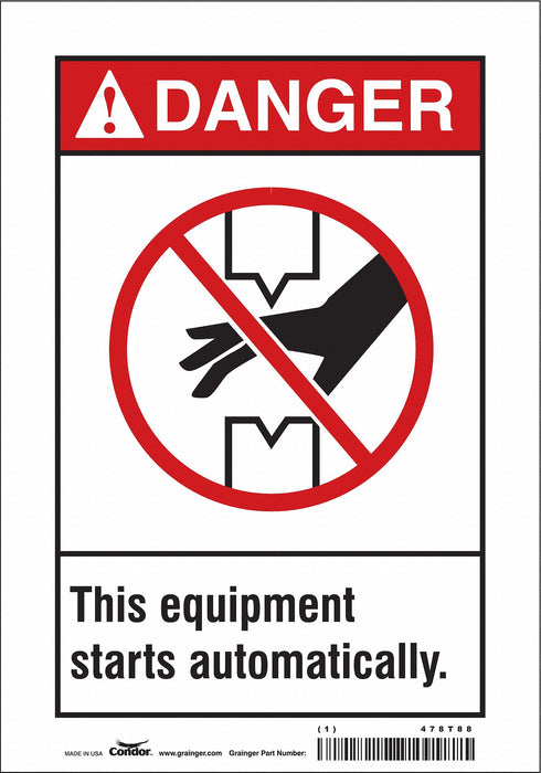 Safety Sign 10 inx7 in Vinyl