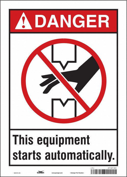 Safety Sign 14 in x 10 in Vinyl