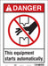 Safety Sign 14 in x 10 in Vinyl