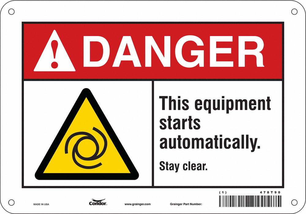 Safety Sign 7 in x 10 in Aluminum