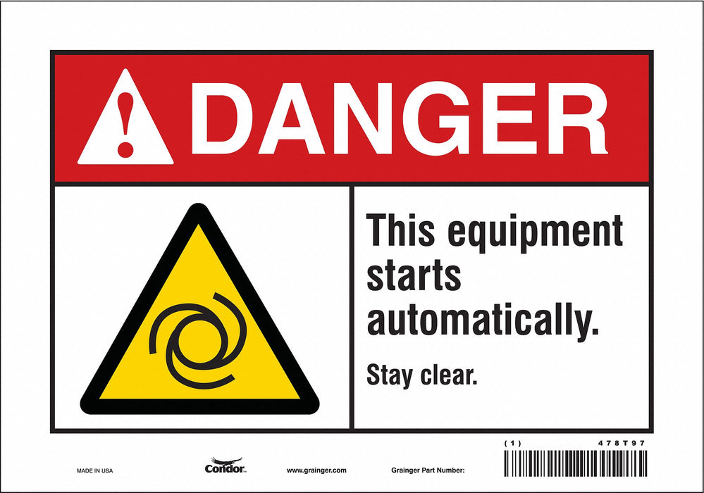 Safety Sign 7 in x 10 in Vinyl