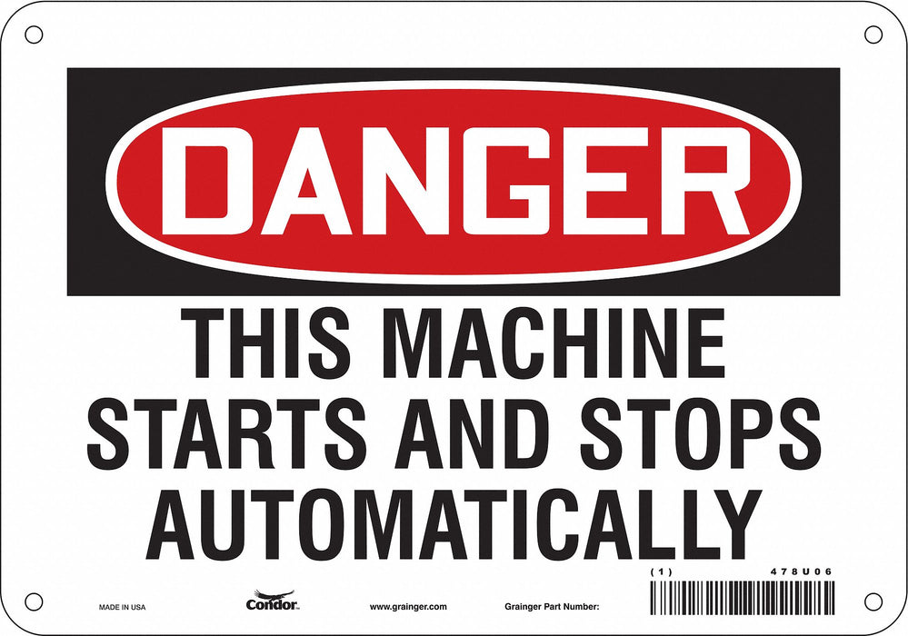 Safety Sign 7 in x 10 in Aluminum