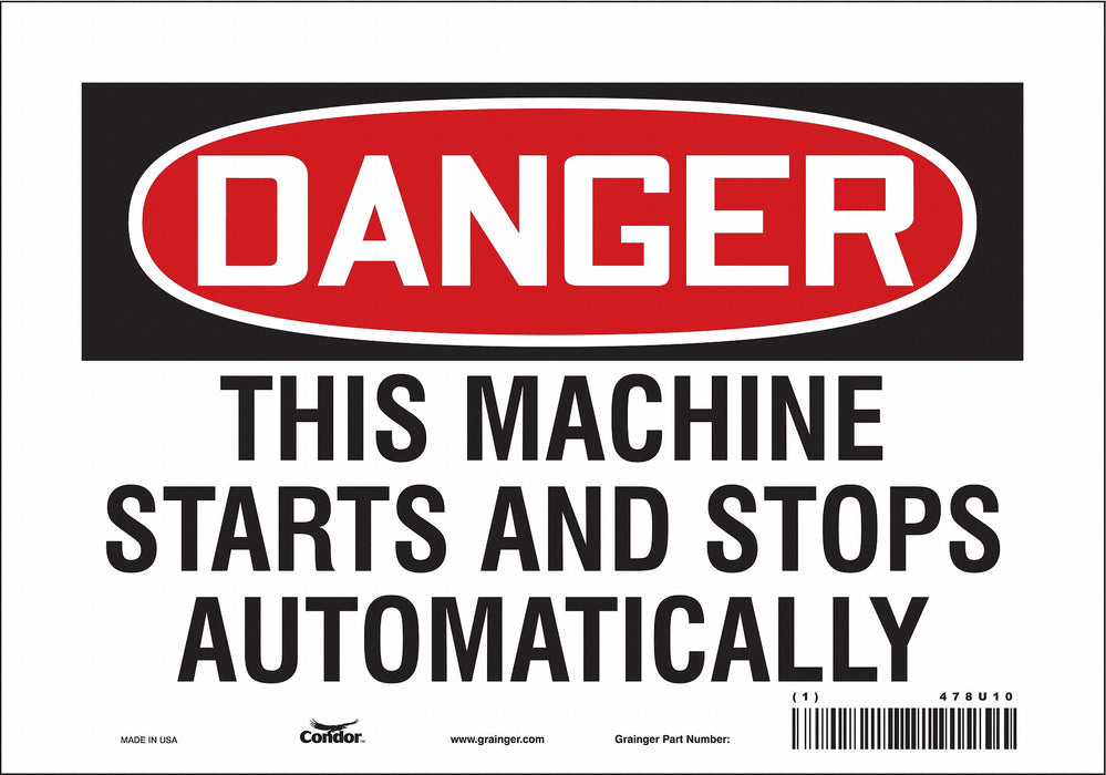 Safety Sign 7 in x 10 in Vinyl